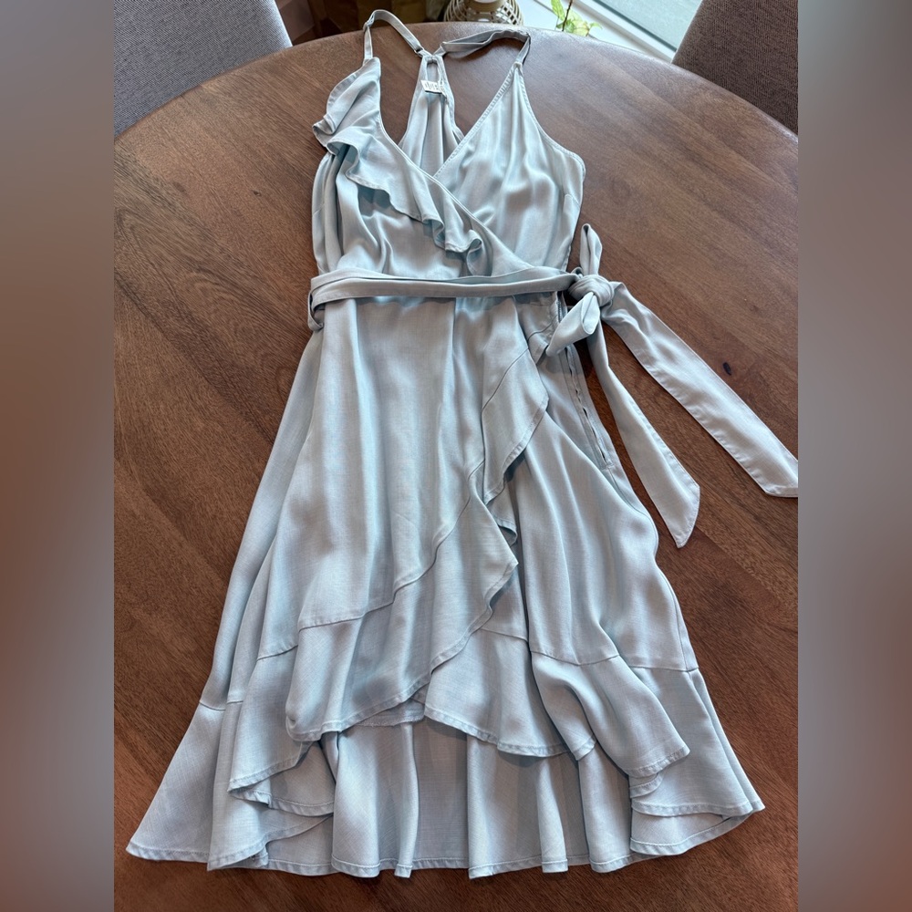 Guess Asymmetrical Dress in Soft Blue